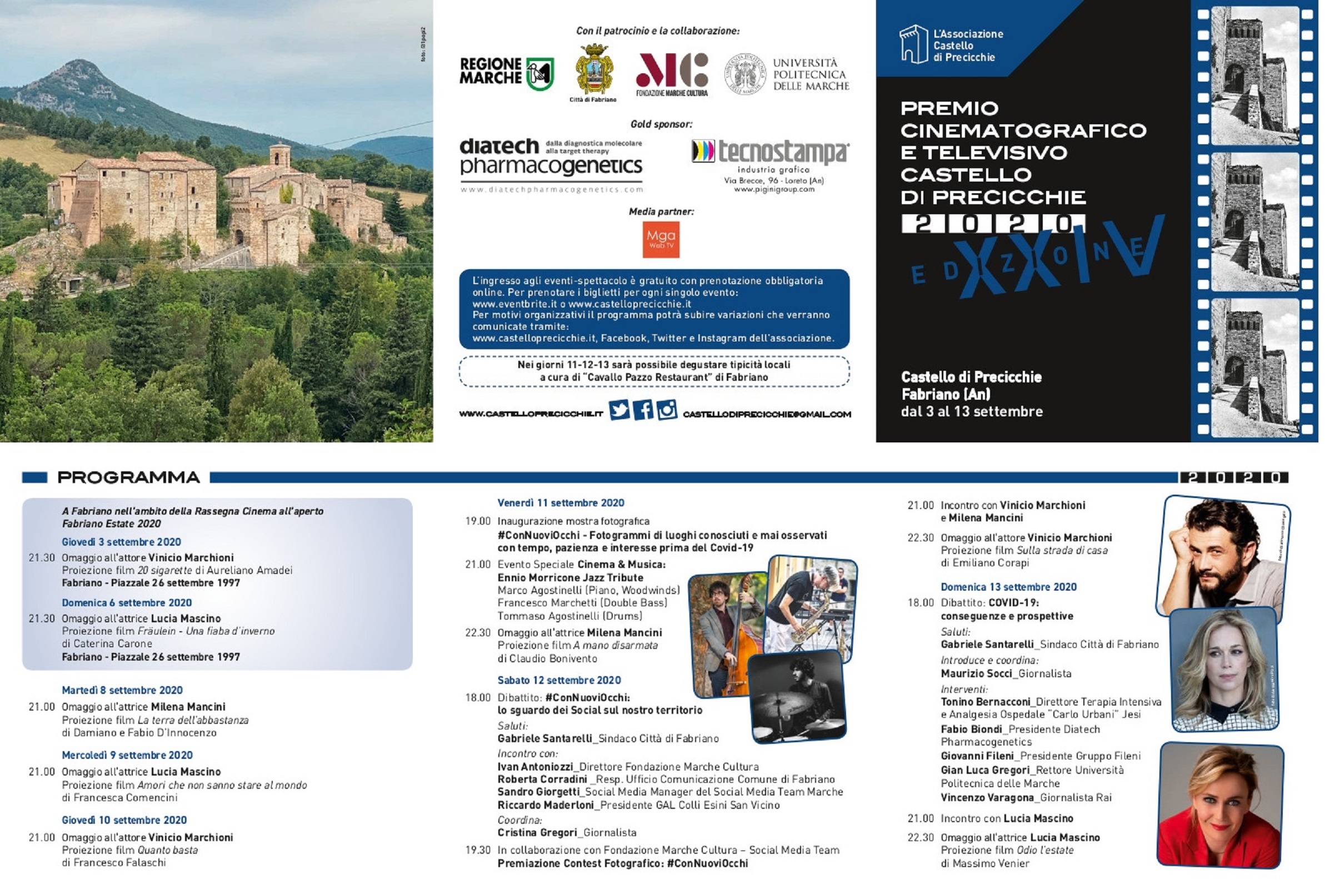 PREMIO CINEMATOGRAFICO E TELEVISIVO CASTELLO DI PRECICCHIE 2020